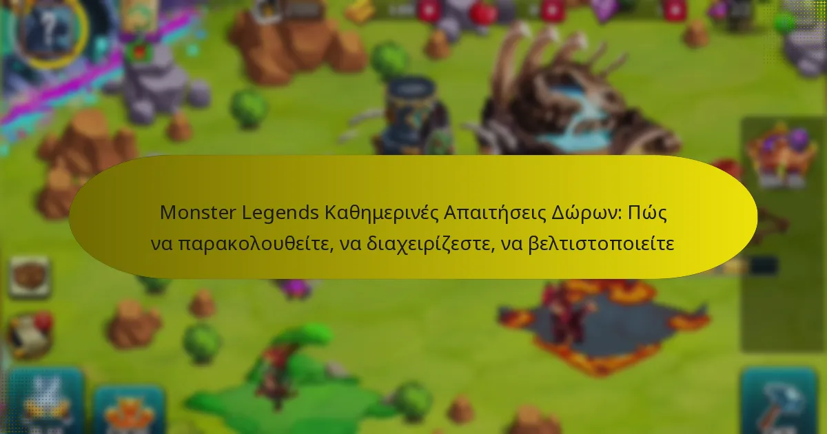Monster Legends Καθημερινές Απαιτήσεις Δώρων: Πώς να παρακολουθείτε, να διαχειρίζεστε, να βελτιστοποιείτε