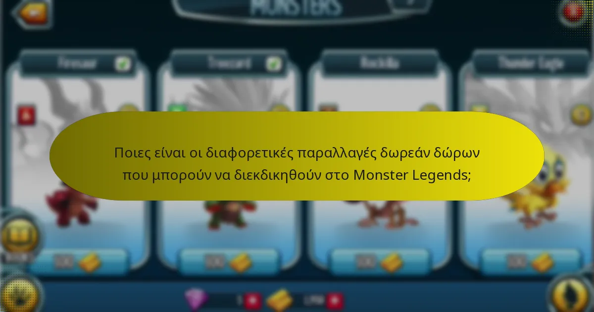 Πώς μπορούν οι παίκτες να διεκδικήσουν δωρεάν δώρα στο Monster Legends;